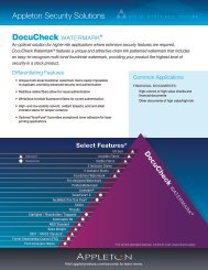 DocuCheck WATERMARKÂ® Appleton Security Solutions