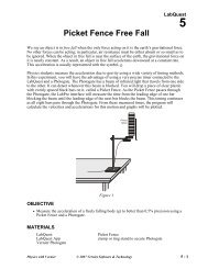 Picket Fence Free Fall - Vernier Software & Technology