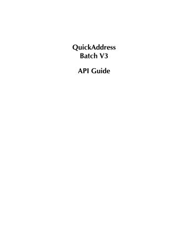 searching with the batch api - QAS.com