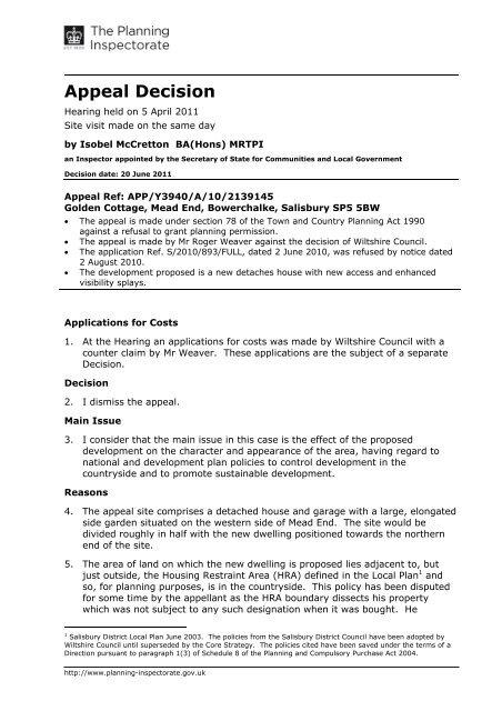 appeal-decision-letter-planning-applications-wiltshire-council