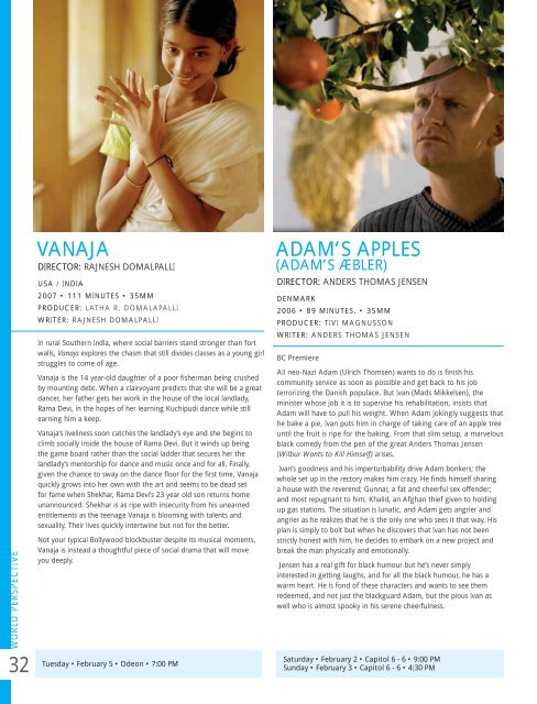 2008 Program guide - Victoria Film Festival