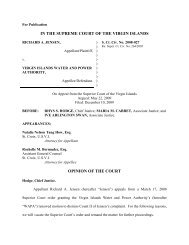 IN THE SUPREME COURT OF THE VIRGIN ISLANDS OPINION OF ...