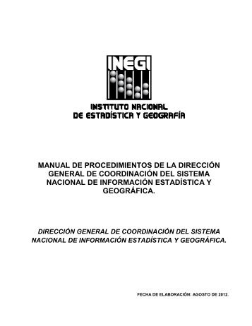 manual de procedimientos de la dirección general de coordinación ...