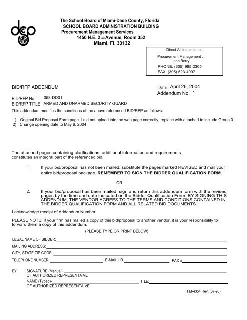 Download Addendum 1 Miami Dade County