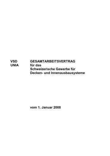 Decken- und Innenausbausyssteme, Schweiz Gewerbe für: GAV ...