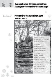 Gemeindebrief November / Dezember 2011 / Januar 2012