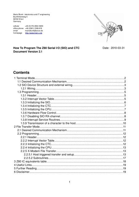 Howto Program The Z80 Sio - 