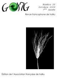 Gong 25 - Association Francophone de Haiku