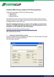 Guideline EMS Firmware update for W7 application - CONTA-CLIP