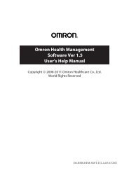 Omron Health Management Software Ver 1.5 User's ... - MediStore