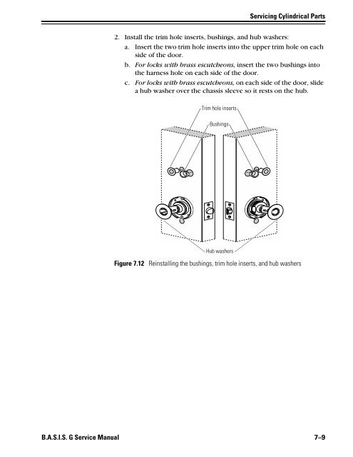 B.A.S.I.S. G Service Manual [T63300] - Best Access Systems