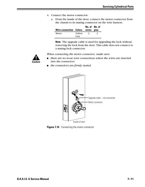 B.A.S.I.S. G Service Manual [T63300] - Best Access Systems