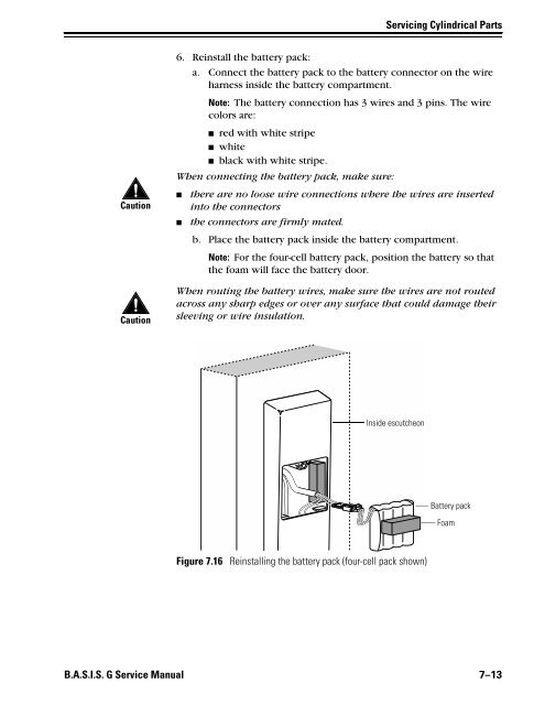 B.A.S.I.S. G Service Manual [T63300] - Best Access Systems