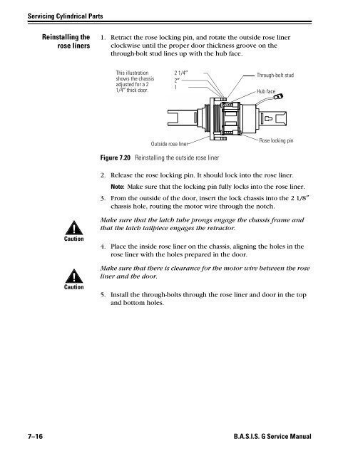 B.A.S.I.S. G Service Manual [T63300] - Best Access Systems