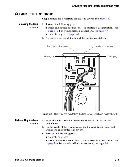 B.A.S.I.S. G Service Manual [T63300] - Best Access Systems