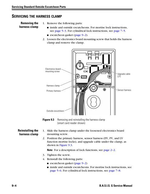 B.A.S.I.S. G Service Manual [T63300] - Best Access Systems