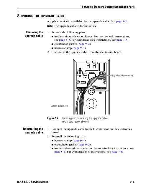 B.A.S.I.S. G Service Manual [T63300] - Best Access Systems