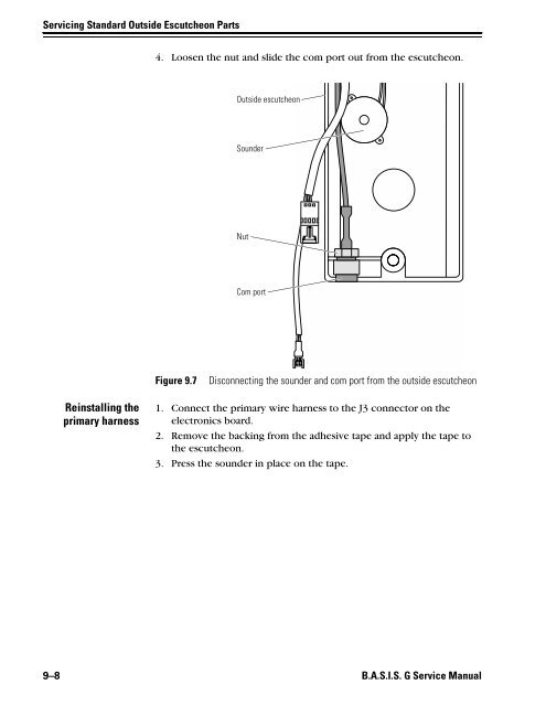 B.A.S.I.S. G Service Manual [T63300] - Best Access Systems