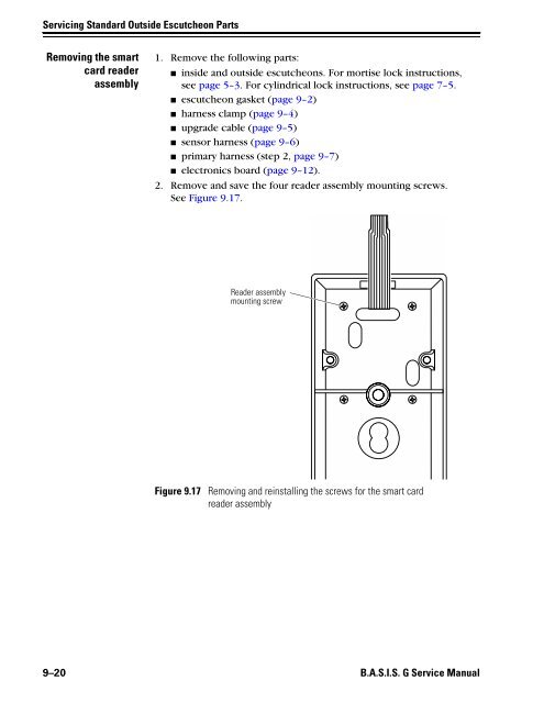 B.A.S.I.S. G Service Manual [T63300] - Best Access Systems