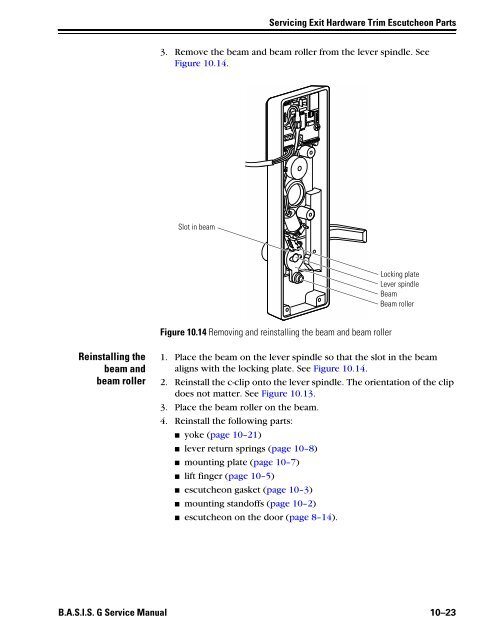 B.A.S.I.S. G Service Manual [T63300] - Best Access Systems