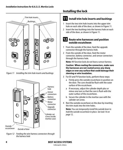 B.A.S.I.S. G Service Manual [T63300] - Best Access Systems