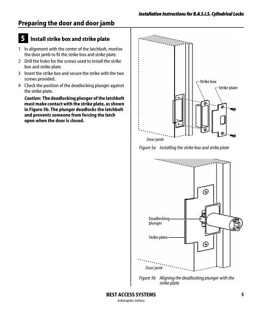 B.A.S.I.S. G Service Manual [T63300] - Best Access Systems