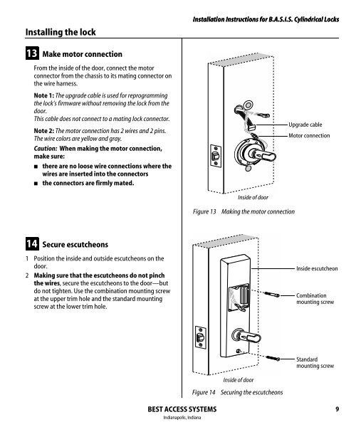 B.A.S.I.S. G Service Manual [T63300] - Best Access Systems