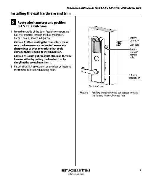 B.A.S.I.S. G Service Manual [T63300] - Best Access Systems