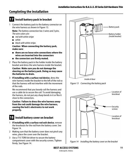 B.A.S.I.S. G Service Manual [T63300] - Best Access Systems