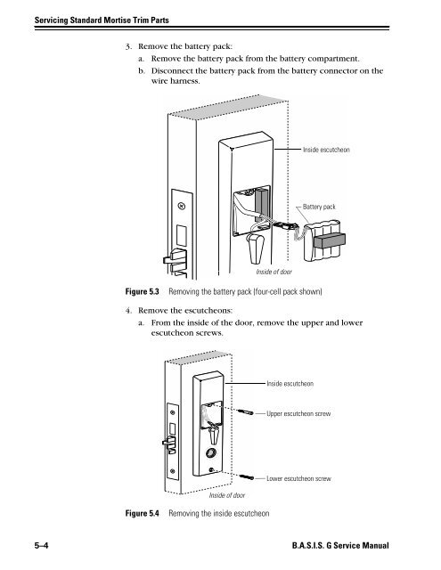 B.A.S.I.S. G Service Manual [T63300] - Best Access Systems