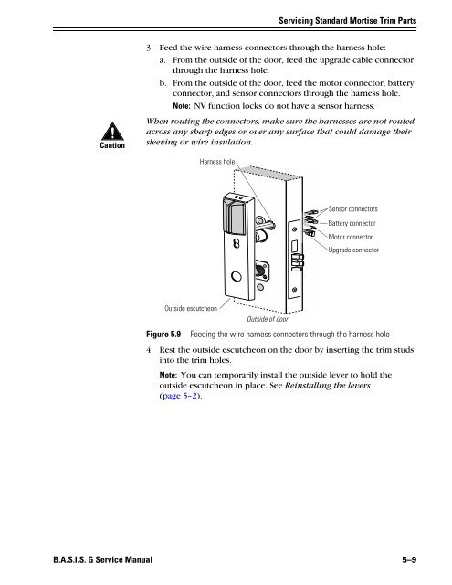 B.A.S.I.S. G Service Manual [T63300] - Best Access Systems