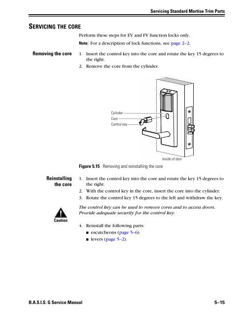 B.A.S.I.S. G Service Manual [T63300] - Best Access Systems