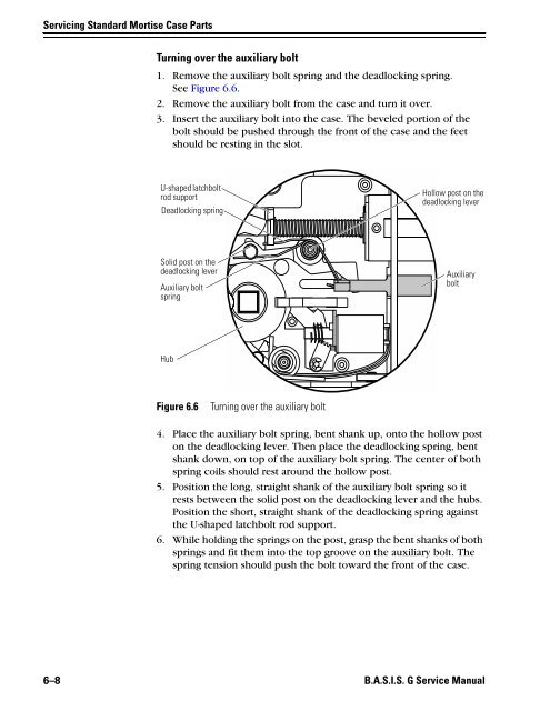 B.A.S.I.S. G Service Manual [T63300] - Best Access Systems