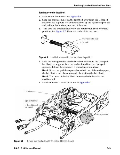 B.A.S.I.S. G Service Manual [T63300] - Best Access Systems