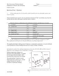 Midterm Exam Solutions - Physics and Astronomy - University of ...