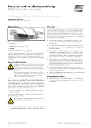 EWFS Solar-Wetterstation Benutzer- und ... - Warema