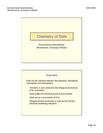 Lecture Notes (PDF) - Aqueous and Environmental Geochemistry