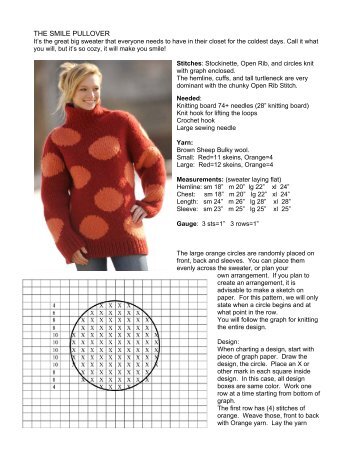 THE SMILE PULLOVER - Authentic Knitting board