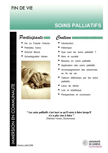 rapport (soins palliatifs)