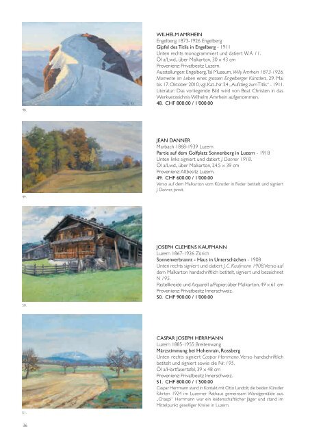 Auktionskatalog 2010 (2'853 kB - pdf) - Galerie Gloggner Luzern