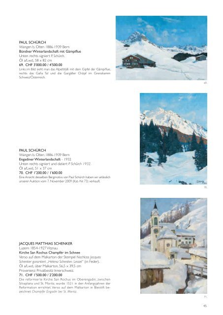 Auktionskatalog 2010 (2'853 kB - pdf) - Galerie Gloggner Luzern