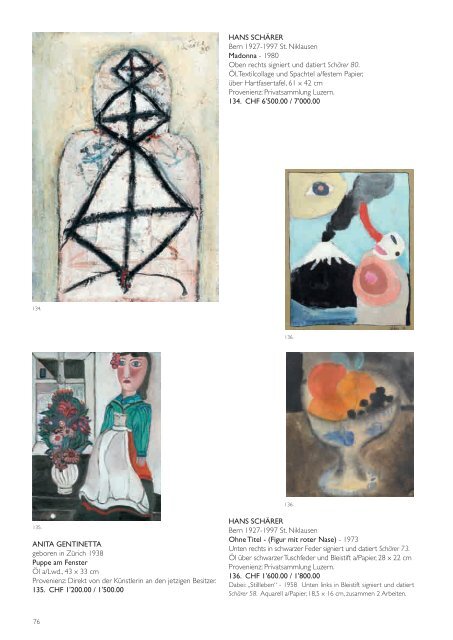 Auktionskatalog 2010 (2'853 kB - pdf) - Galerie Gloggner Luzern