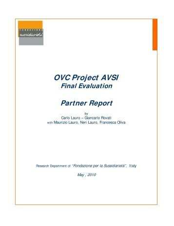 OVC Project AVSI Final Evaluation Partner Report