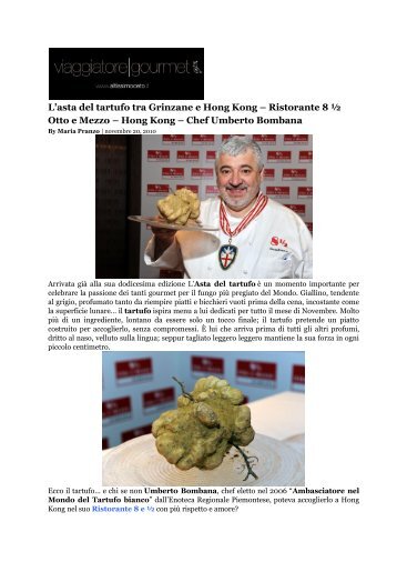 L'asta del tartufo tra Grinzane e Hong Kong ... - Asian Palate