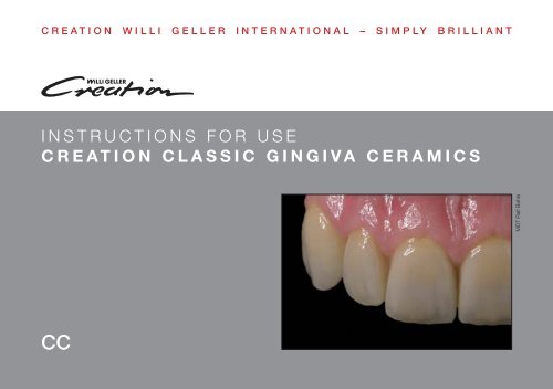 instructions for use creation classic gingiva ceramics - Jensen Dental