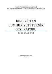 kÄ±rgÄ±zistan cumhuriyeti teknik gezi raporu - ÃÃ¶lleÅme ve Erozyonla ...