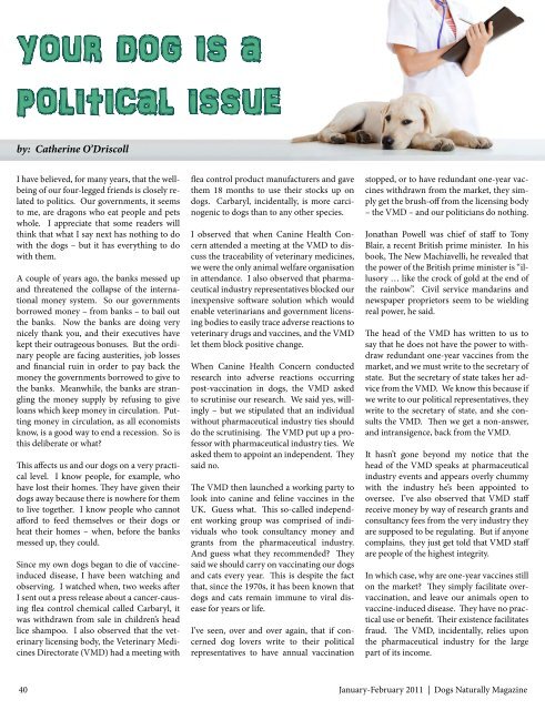 January/February 2011 - Dogs Naturally Magazine