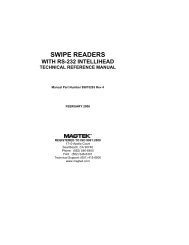 Swipe Readers with RS-232 IntelliHead, Technical ... - MagTek