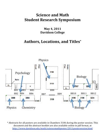 Science and Math Student Research ... - Davidson College