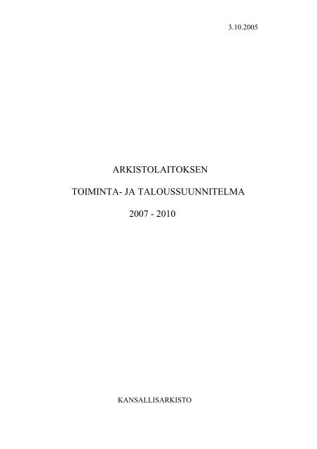 2007-2010 - Arkistolaitos